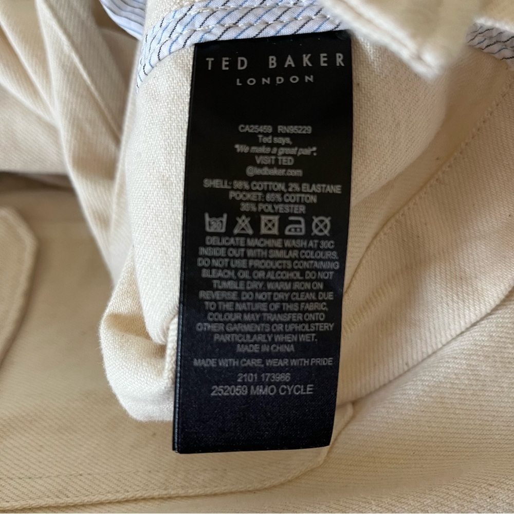 Ted Baker Men's Mmo-Cycle Summer/Fall Utility Jacket Ecru NWT Size L (4) - Picture 6 of 8